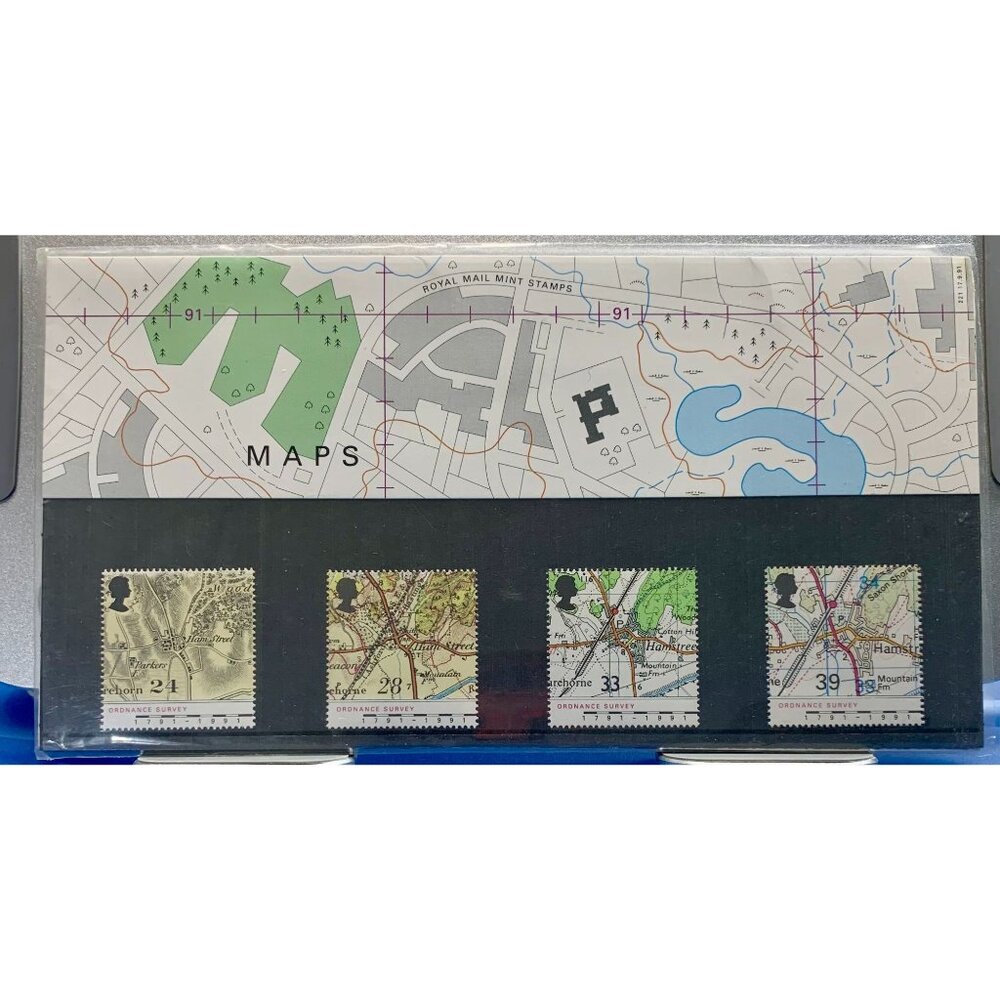 Royal Mail Ordnance Survey Map Stamps Set 1991 Pack 221 Mint Condition